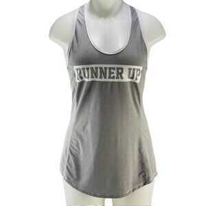 Lululemon Racerback Runner Up Tank Top S Gray Ruched Back Athletic Wear
